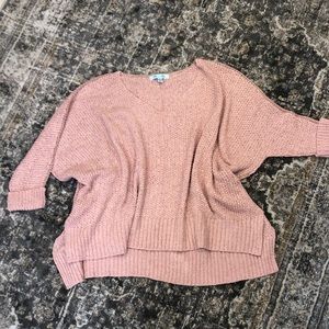 Slouchy blush pink sweater